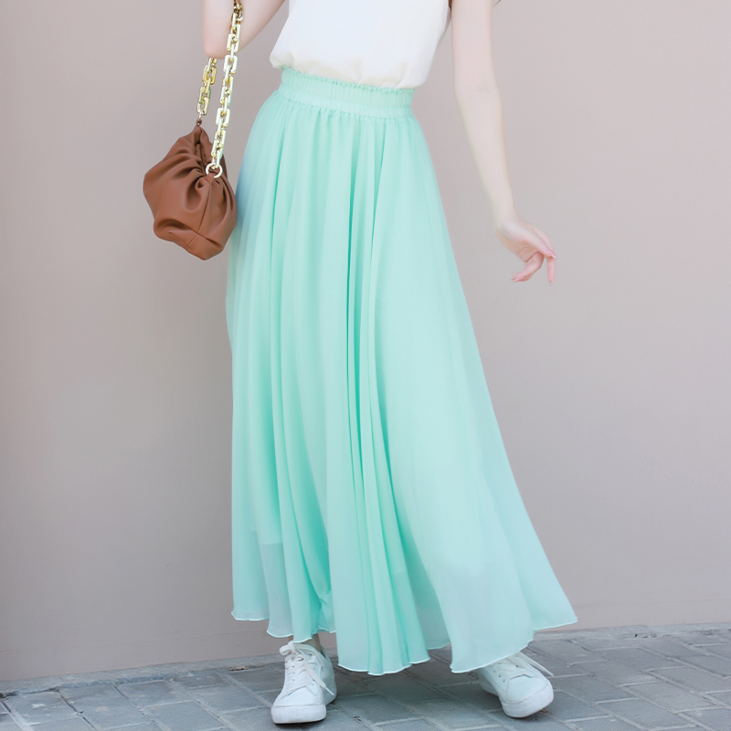 Plus Size Skirt for Fat Women, Summer Long Skirt for Women Weighing 200-300 Pounds, Chiffon Skirt 200kg