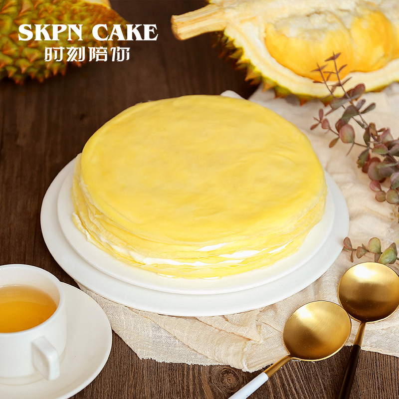 Moment to accompany you fresh durian thousands of layers of afternoon tea refreshments birthday cake now do Shenzhen Tongcheng Bangor Distribution