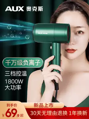 Oaks hair dryer Household negative ion bass physiotherapy shop dedicated mini portable high-power student hotel