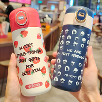 (Recommended by Wei Ya) high value thermos cup outdoor female students cute 316 stainless steel Korean water Cup
