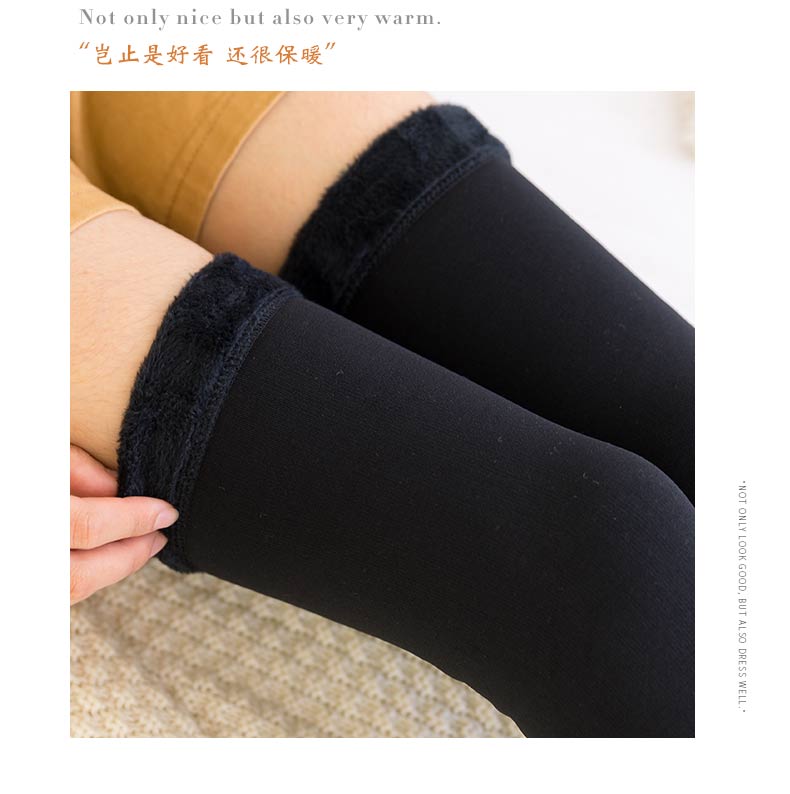 Vớ dài nữ qua đầu gối mùa đông cộng với nhung dày, ấm, quần legging cao cổ Nhật Bản tất trẻ em