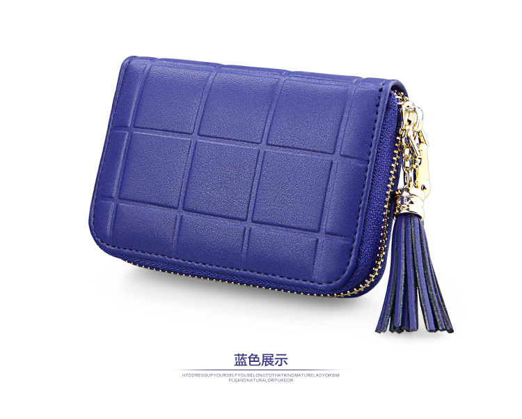Tua mặt dây chuyền chống từ RFID thẻ da thiết lập dễ thương purse organ người phụ nữ gói thẻ nhỏ ví da cá sấu 2 mặt