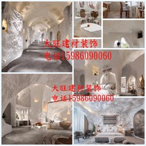 Mixed earth Large folk accommodation outdoor mobile folk sleeping indoor decoration cement fake mountain like wall painted custom cement dragon carving