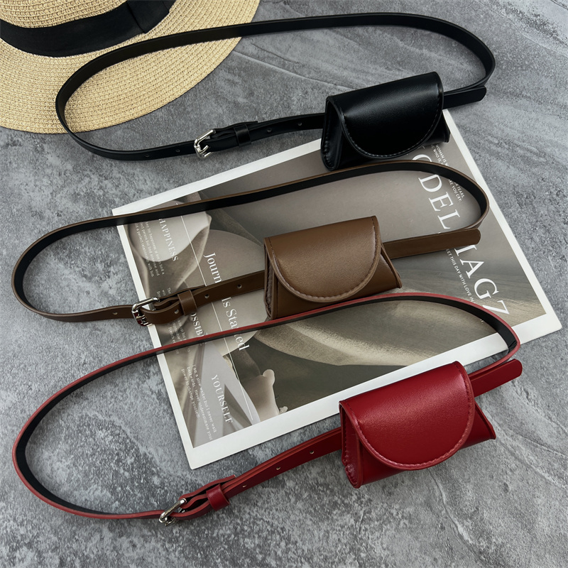 Belt Bag for Women, Suitable for Skirts, Mini Leather Belt Bag, Decorative Accessory for Sweaters, Dresses, and Jeans