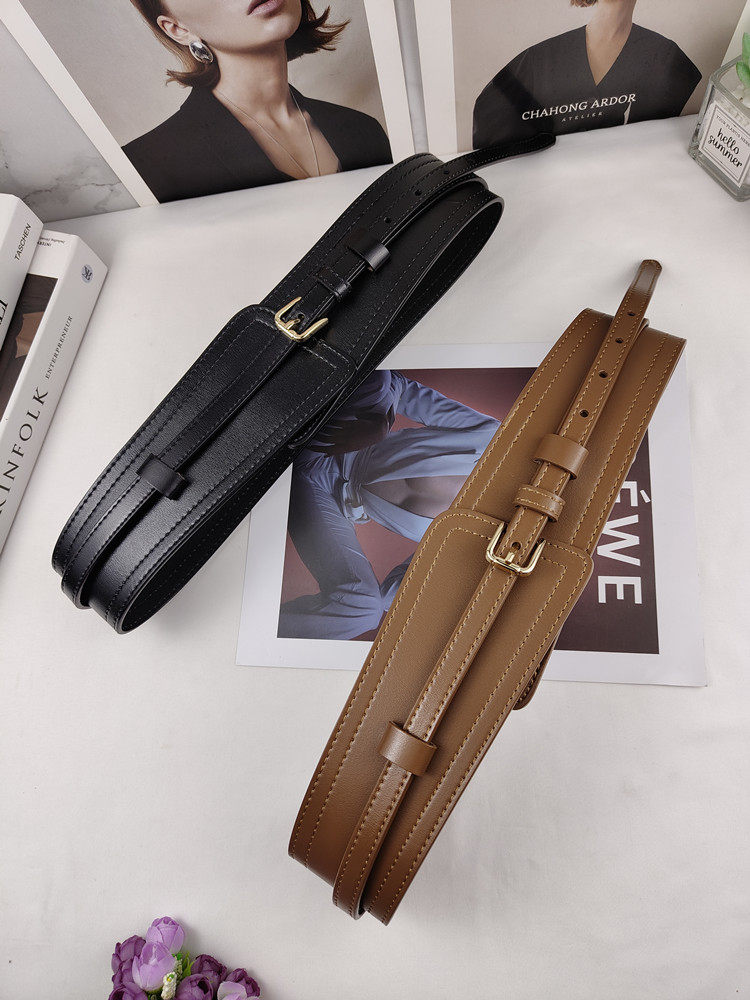 2021 New belt female leather belt decorated with skirt suit coat accessories feather clothes wide waist seal