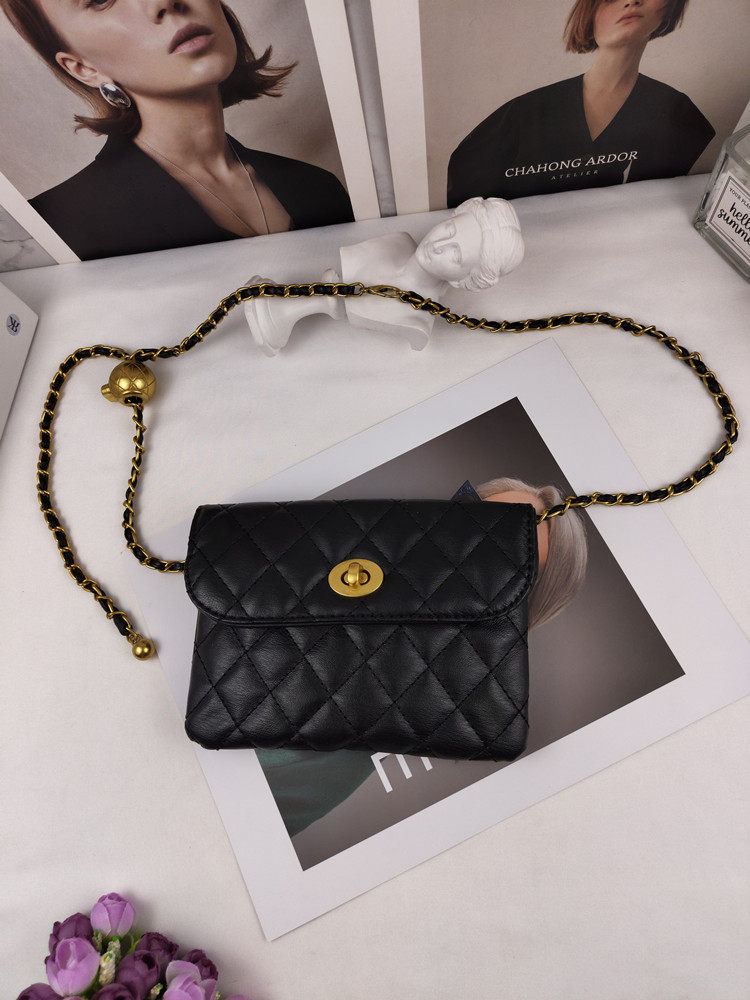 Metal Waist Chain Wrap Woman Tide Ins Wind Mini Small Bag Decorated With Foreign Dress Suit Chain Belt Girdle Bag Accessories