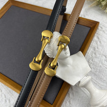 The new small belt womens leather all-match decoration with skirt suit non-porous belt thin waist seal with ins