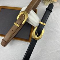 Belt womens leather 2022 new all-match belt waist decoration with skirt suit sweater thin waist seal ins style