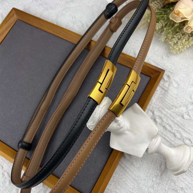 2022 New Little Belt Female Leather Decoration with Dress Sweater Suite with hollow belt fine waist seal