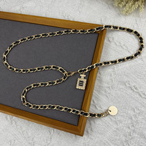 Small fragrant wind waist chain accessories female ins chain belt decoration with skirt jeans metal braided chain fine section