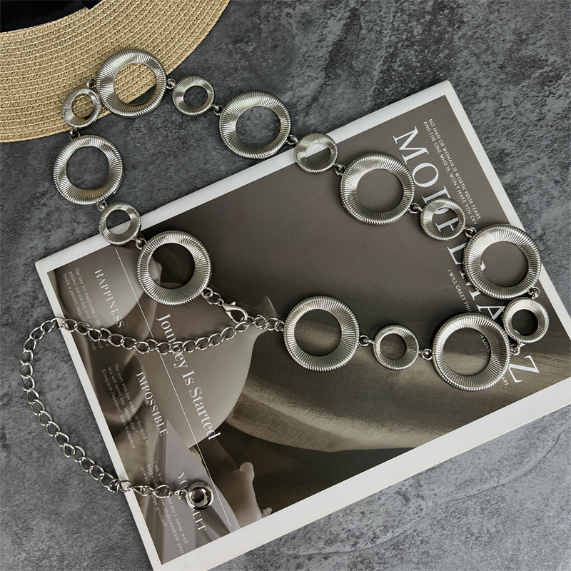Metal Waist Chain for Women, Decorative for Skirts, Dresses, Jeans, Y2K Ring Chain Belt Accessories, 2025 New Style
