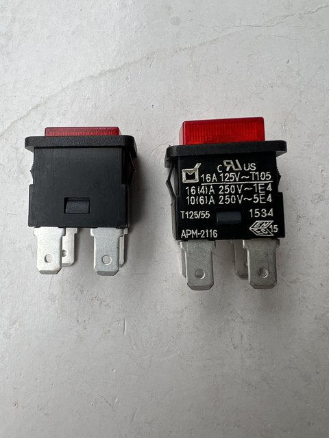 Hong Kong Defeng Apm-2116 Self-Locking Push Button Switch 4-Pin Dual-Way Vacuum Cleaner Switch with Light Brand New