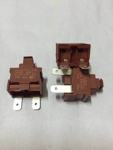 Hong Kong Defond Button Switch Cpu-1113 2-Pin Self-Locking Switch 6.5A250Vac Brand New