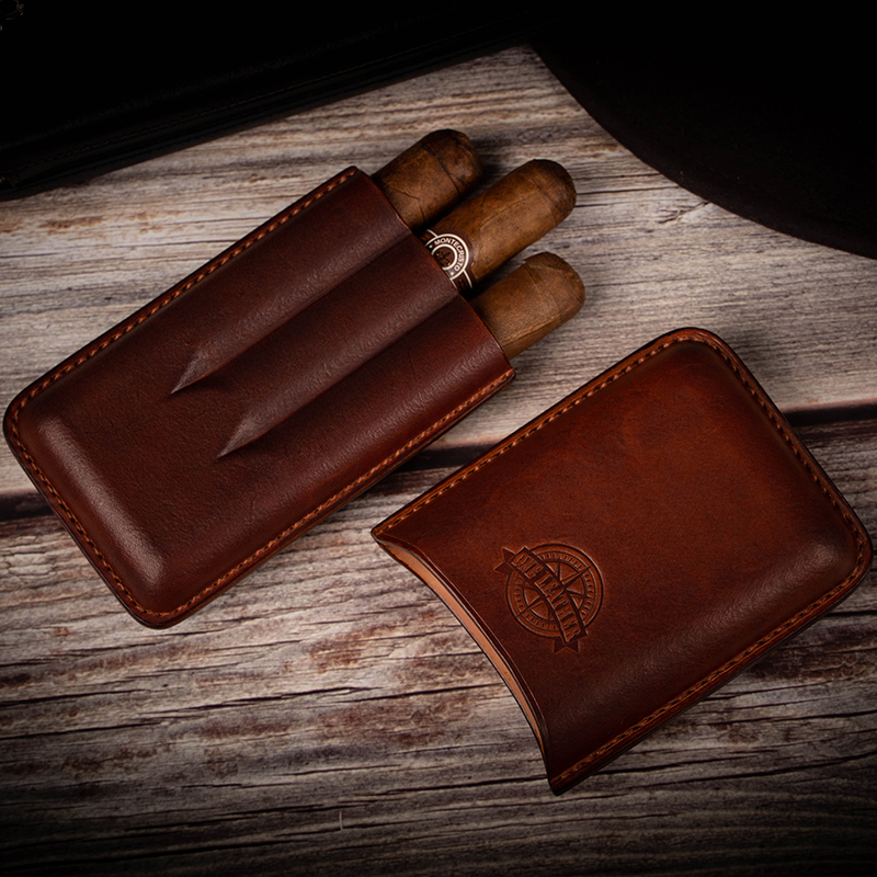 one leather a handmade cigar box three packs travelling with boxes of cigar sets and vegetable cow skin