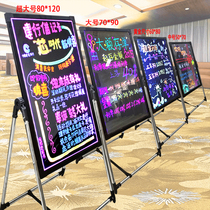 Lingda led fluorescent board advertising board luminous Billboard shop with publicity charging luminous silver electronic writing version milk tea shop at the entrance display board commercial color screen small blackboard