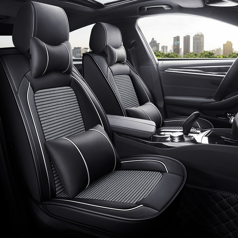 2020 new all-surrounded car seat cover four seasons universal summer ice silk special cushion net red goddess seat cover