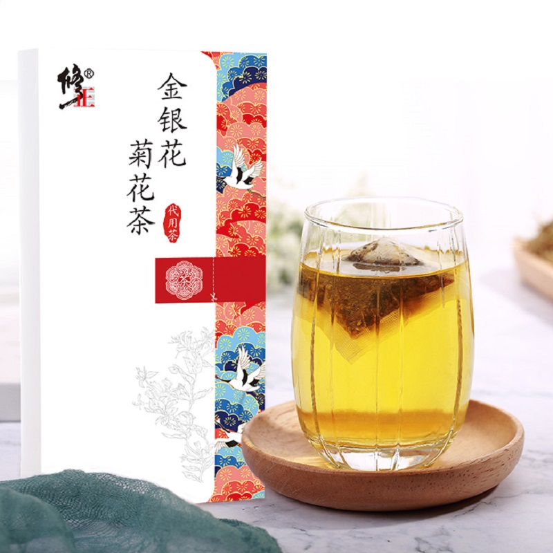 修正金银花茶清火养生茶花草茶甘草茶包嗓子保护菊花去