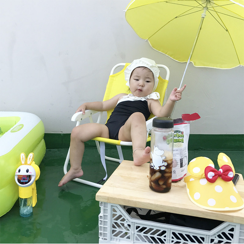 韩国同款儿童折叠沙滩椅宝宝躺椅加厚婴儿便携出门遮阳伞椅子拍照详情1