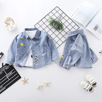 Boy Denim Shirt 2022 Spring Autumn Dress New Children Dress Baby Long Sleeve Jacket Thin children Summer Dress Lining Clothing
