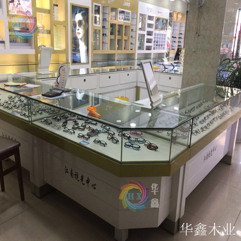 Glasses display cabinet glass display cabinet Show cabinet Showcase Ecological wooden paint glasses cabinet