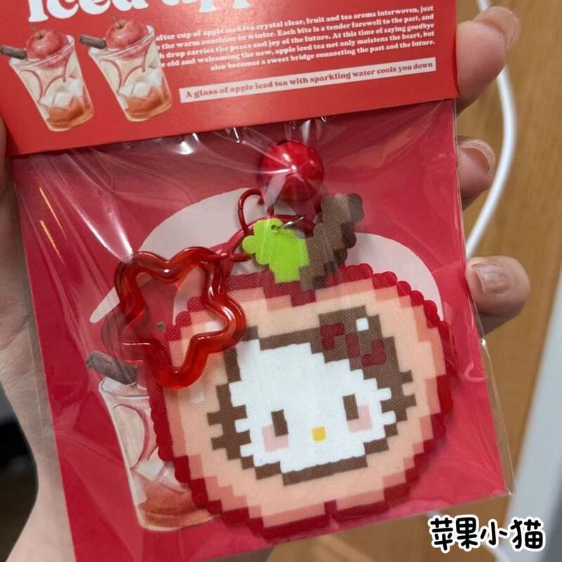 Apple Kt Cat Keychain Creative Backpack Pendant Accessory Acrylic Cute High-Value Gift for Students and Best Friends