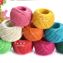 Kindergarten color hemp rope multi-strand red yellow blue and green decoration DIY with hand-dyed natural twine area corner arrangement