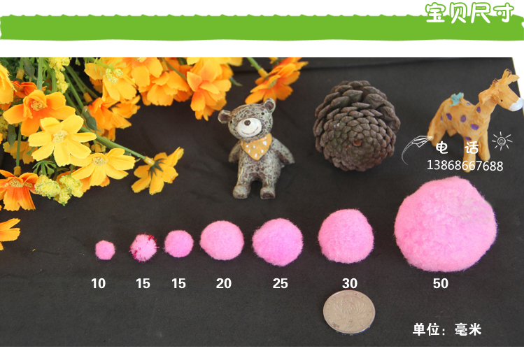 Handmade tóc lớn bóng tự làm đồ chơi vật liệu bóng sang trọng Mẫu giáo sáng tạo nghệ thuật làm việc để làm cho pompom hoạt động mắt cách làm đồ chơi