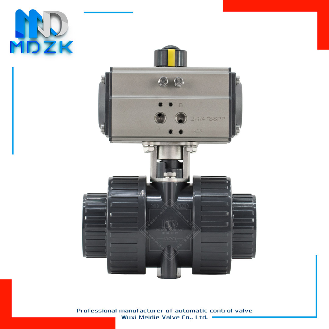 Pneumatic plastic ball valve UQ621F-10S PVC UPVC PP Double by direct marketing of the manufacturer's socket ball valve manufacturer