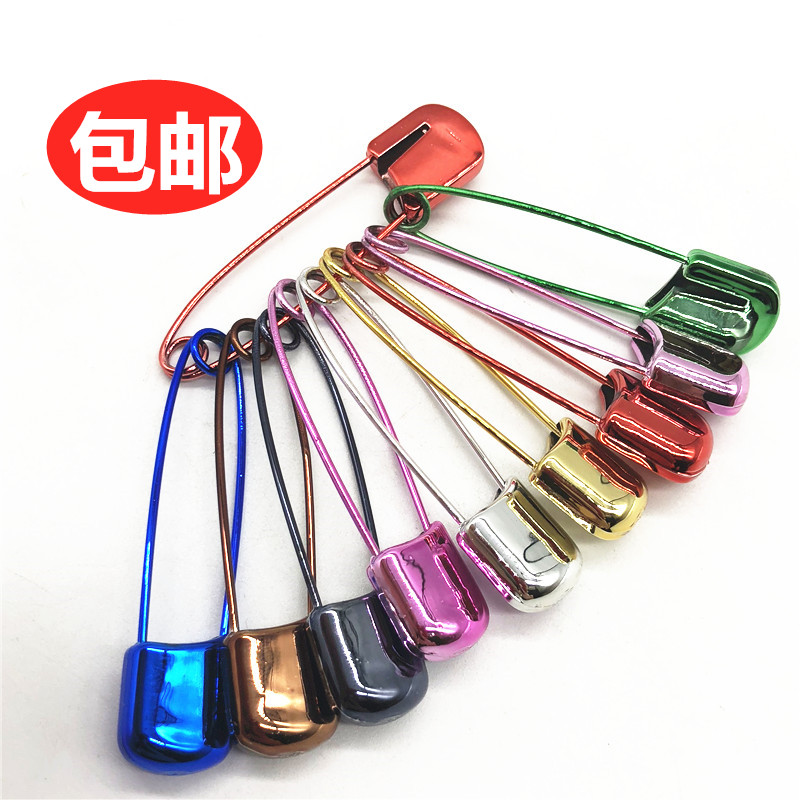 Baby Safety Pin Stainless Steel Safety Pin U-Buckle Large children's rebound-proof buckle 10 pieces box