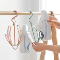 Windproof double hook balcony Drying Rack Multifunction Hanging Shoes Hanger Airing Shoe Rack Hanger Airing Rack drying rack Sub-drying rack