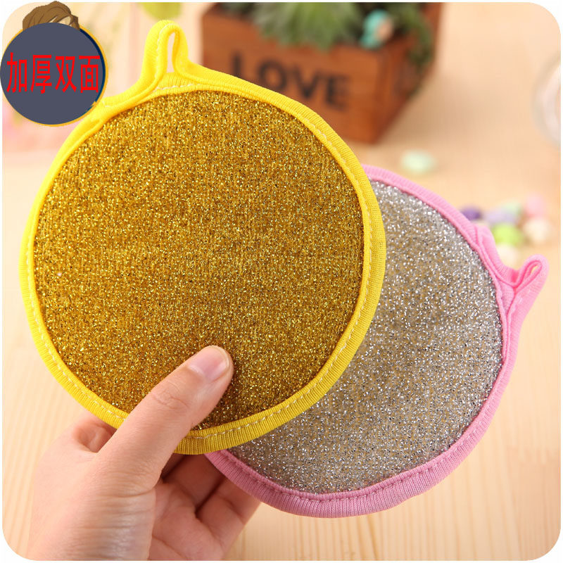 Kitchen cleaning ragcloth dishwashcloth Pepperiness not stained with oil not falling out of line sponge to rub round double sided dishcloth