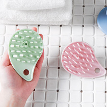 Head washout Divine Instrumental Bath Massage Wash Head Brush Wash Head Comb Adult Anti Slip PE Massage Comb Shampoo Comb silicone gel