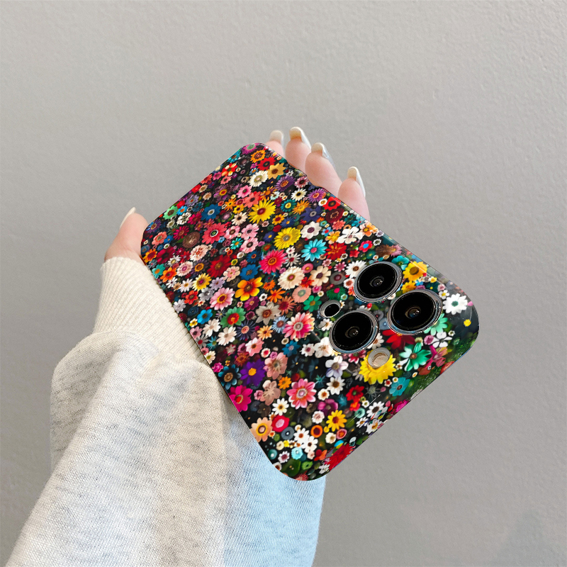 Full screen color flower phone case women, suitable for iPhone 15, 13, Promax OnePlus 12/11/ace2/8, silicone 7t,_voghion.com