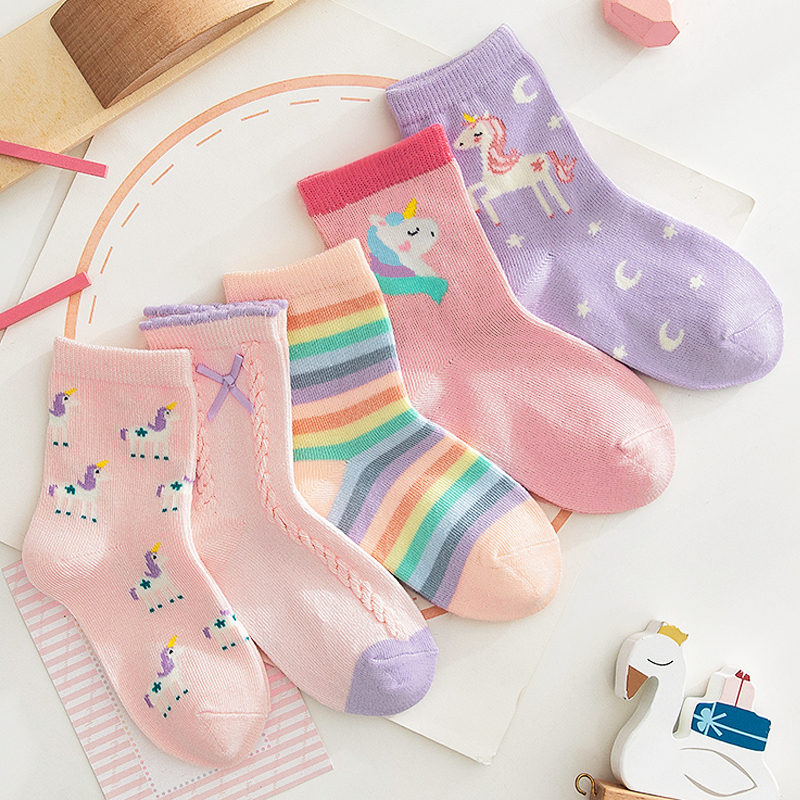 Caramella Kidsren's Socks Mid-Calf Socks Cartoon Cute Sweat-Absorbent Baby Boys and Girls Unicorn Socks Caramella Kidsren's Socks Mid-Calf Socks Cartoon Cute Sweat-Absorbent Baby Boys and Girls Unicorn Socks