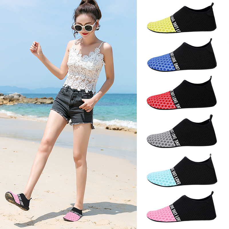 Beach shoes women's men's barefoot snorkeling shoes children's wading beach socks non-slip soft bottom quick-drying treadmill special shoes and socks