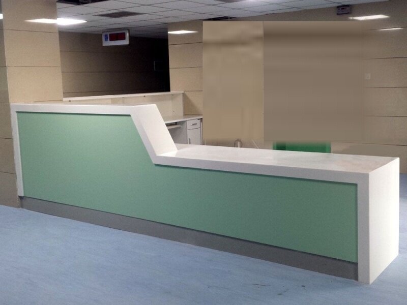 Hospital arched bar Table marble Hospital Nurse Station Anomalous receptionist Corner Fillet of Rounded Corners Beauty Salon