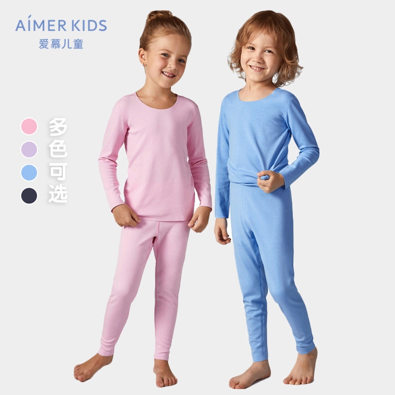 (Sold Out) Love Children's Boys and Girls Children's Students Baby Autumn and Winter Thin Velvet Base Wear Long-sleeved Trousers Anti-Season