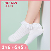 Adoring children girl girl student baby lace short socks short socks white socks spring and summer AK194S35