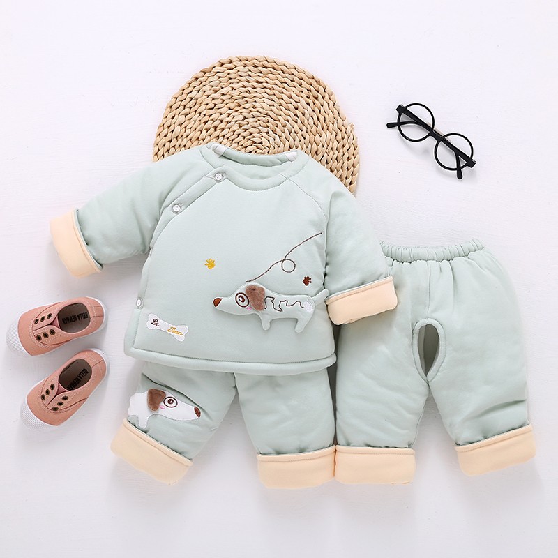 Baby Winter Clothing Thickened Cotton Coat Suit Men and women Baby Pure Cotton Warm Cotton Padded Jacket Newborn winter out clip cotton clothing