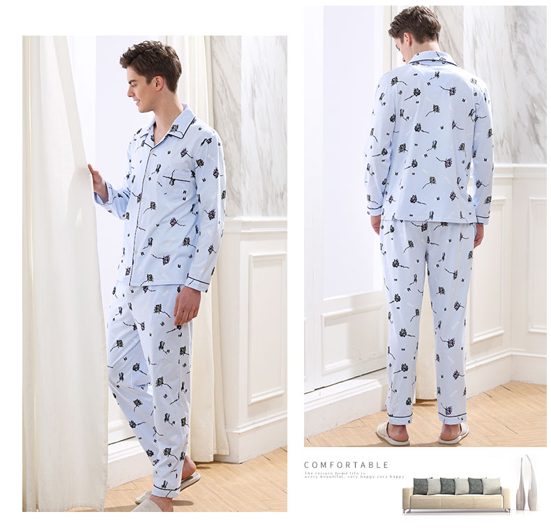 Pyjama pour homme en Coton à manches longues - Ref 3001631 Image 20