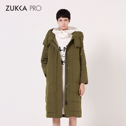 ZUKKA PRO Drucka mùa đông mới zip perinated túi của phụ nữ trong ấm dài trùm đầu xuống áo khoác áo khoác