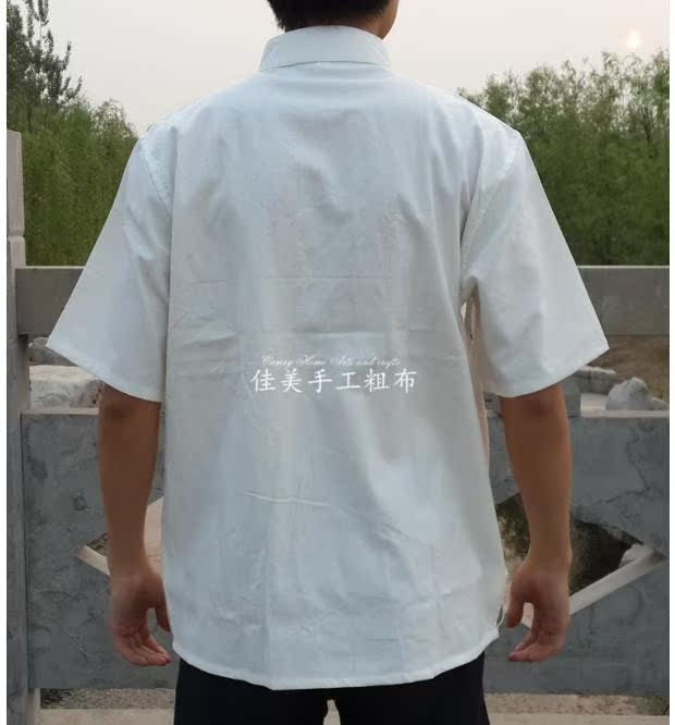 Quần áo nam phong cách Trung Quốc Tang phù hợp với áo sơ mi nam tay áo cotton Trung Quốc vải thô nam trang phục dân tộc mùa xuân và mùa hè quần vải nam