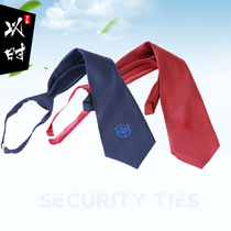 Security tie Navy blue free knot zipper mens and womens security doorman tie Mens easy to pull