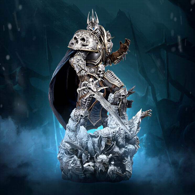 World of Warcraft Lich King Arthas Polystone Statue Authentic