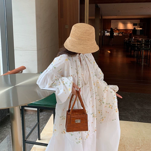 Весеннее белое шифоновое платье, юбка, большой размер, коллекция 2022, французский стиль