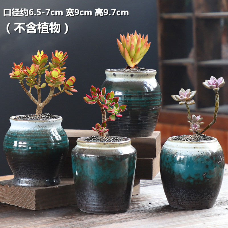 Old running the fleshy flower pot special offer a clearance of creative move contracted clay coarse pottery breathable ceramic small fleshy flower pot