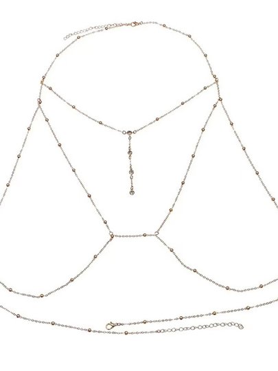 Серебряная цепочка S925 с покрытием, цепочка на тело, сексуальная и оригинальная цепочка на ключицы, романтичная и нежная, гипоаллергенная, не тускнеющая, подарок для любимого человека.