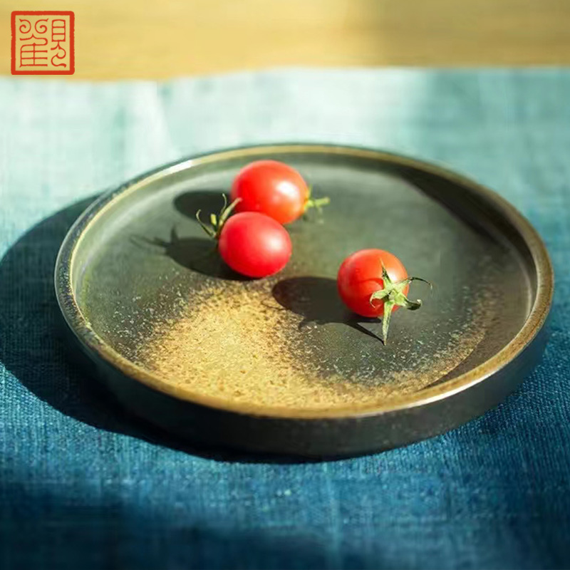 Landscape view restoring museum pot bearing jingdezhen ceramic big trumpet dry terms Taiwan snack plate of fruit plate