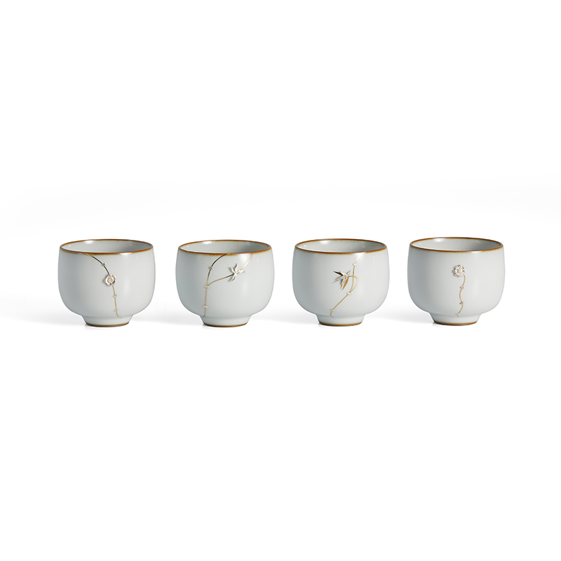 The View restoring museum by patterns tea set suit household ceramic cups open piece of jingdezhen kung fu master CPU