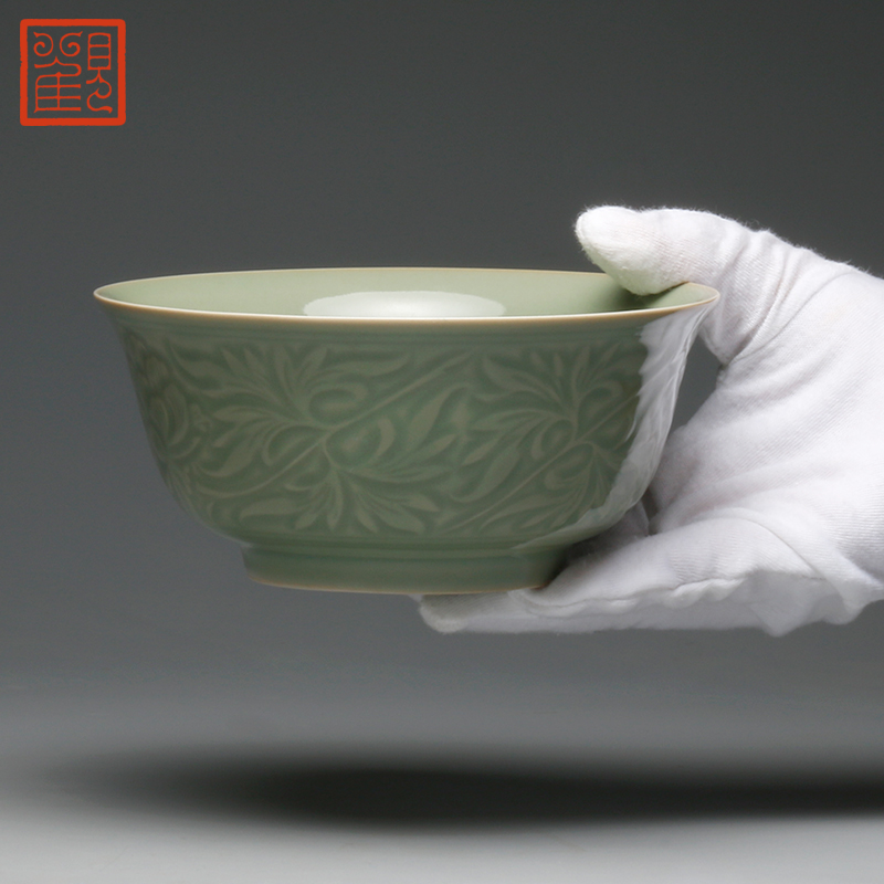 Restoring museum devoted to bowl of yao state celadon soup mix cold dish bowl gift set size